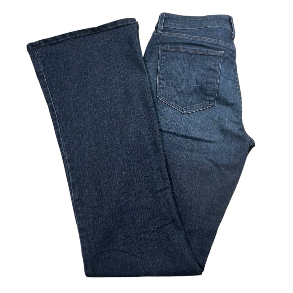 NYDJ Womens 6 Farrah Flare Leg Dark Wash Mid Rise Stretch Denim Jeans